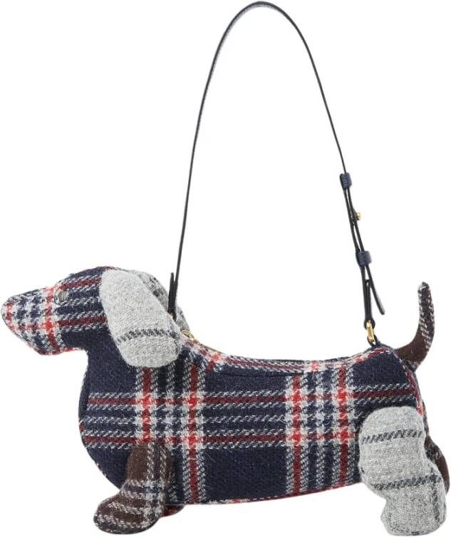 Thom Browne Wollen Hector Baguette Handtas Blauw Dames