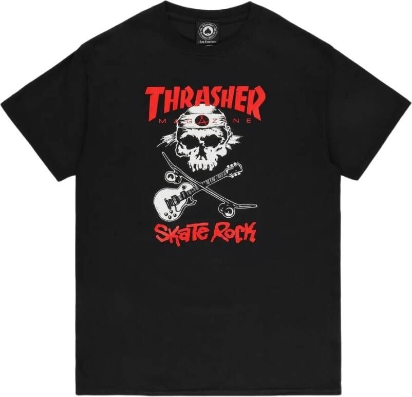Thrasher Camiseta skate rock tee Zwart Heren
