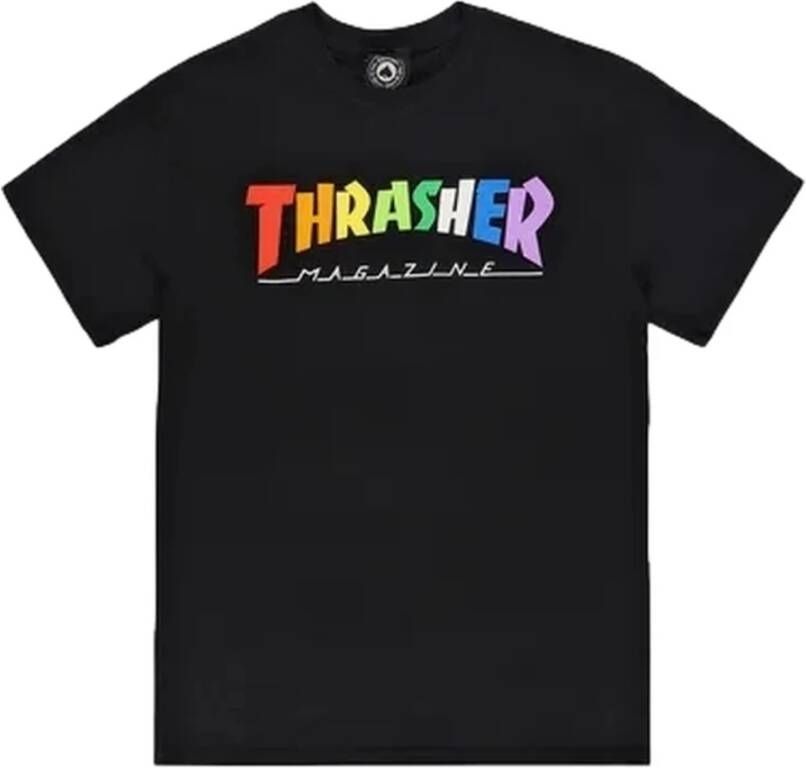 Thrasher Camiseta t-shirt Zwart Heren