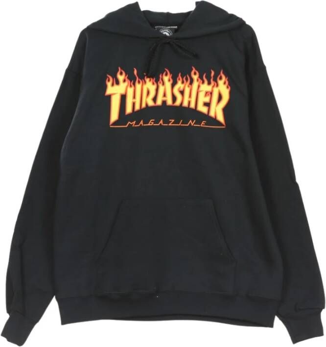 Thrasher Flame hoodie Zwart Heren
