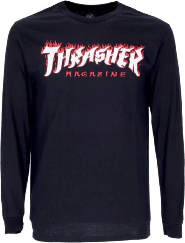 Thrasher lange mouwen T-shirt Zwart Heren