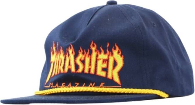 Thrasher Snapback cap vlam touw Blauw Heren