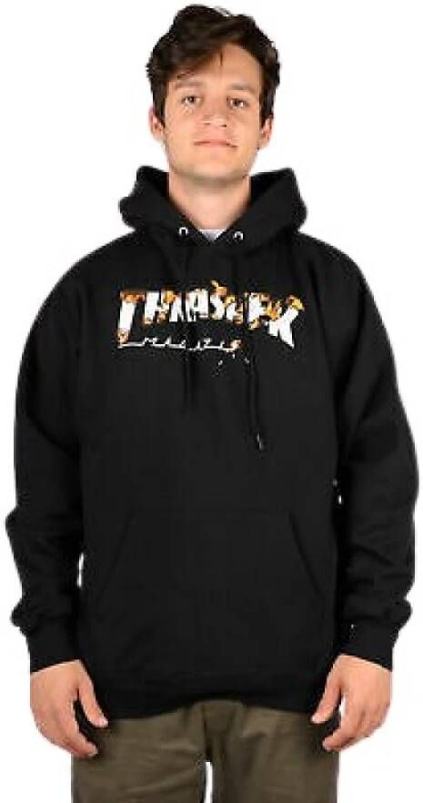 Thrasher Sudadera intro brander hoodie Zwart Heren