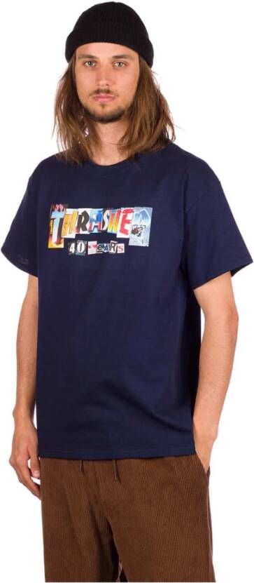 Thrasher T-shirt 40 jaar Blauw Heren