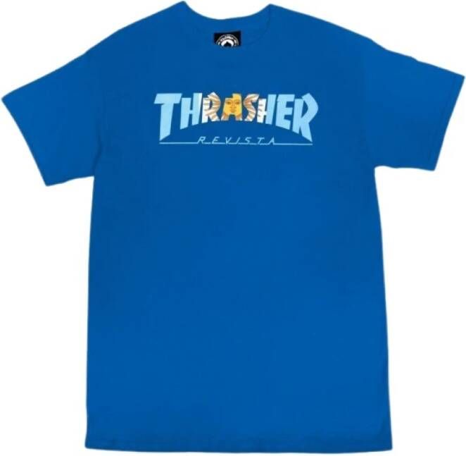 Thrasher t-shirt Blauw Heren
