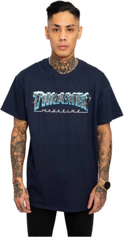 Thrasher t-shirt Blauw Heren