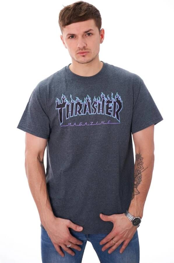 Thrasher t-shirt Blauw Heren