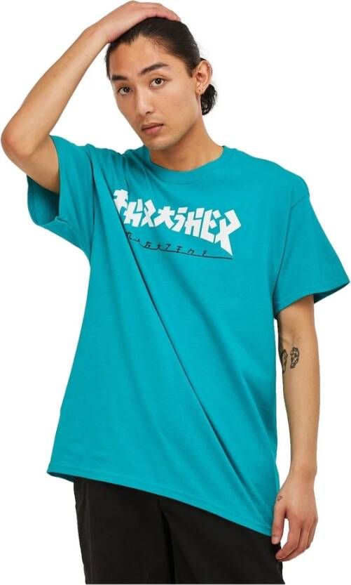 Thrasher t-shirt Blauw Heren