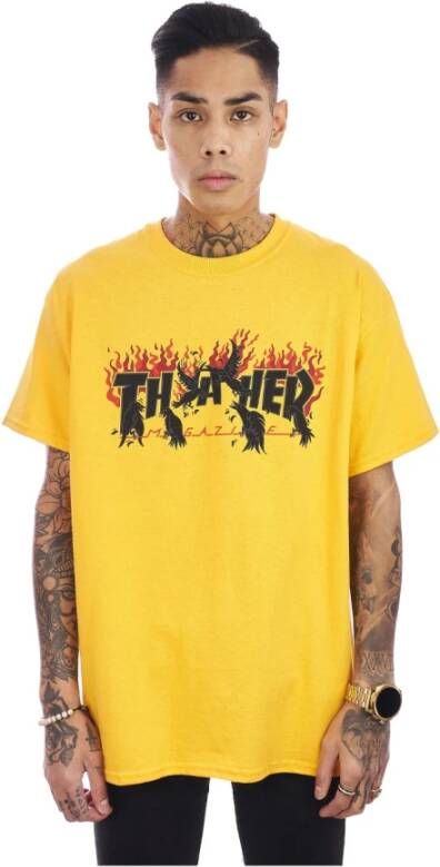 Thrasher t-shirt Yellow Heren