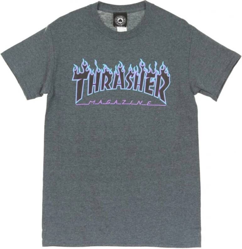 Thrasher t-shirt man vlam T-shirt Grijs Heren
