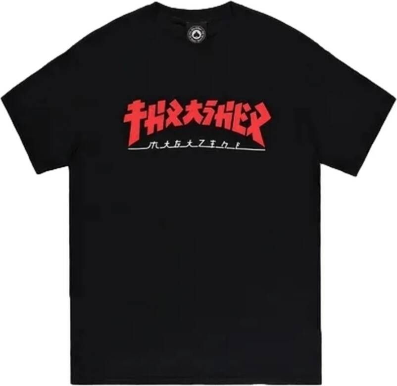 Thrasher Zwarte Godzilla T-shirt Black Heren