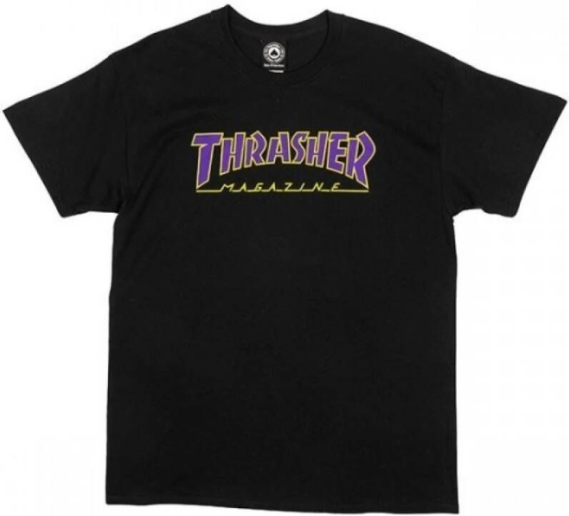 Thrasher t-shirt Zwart Heren