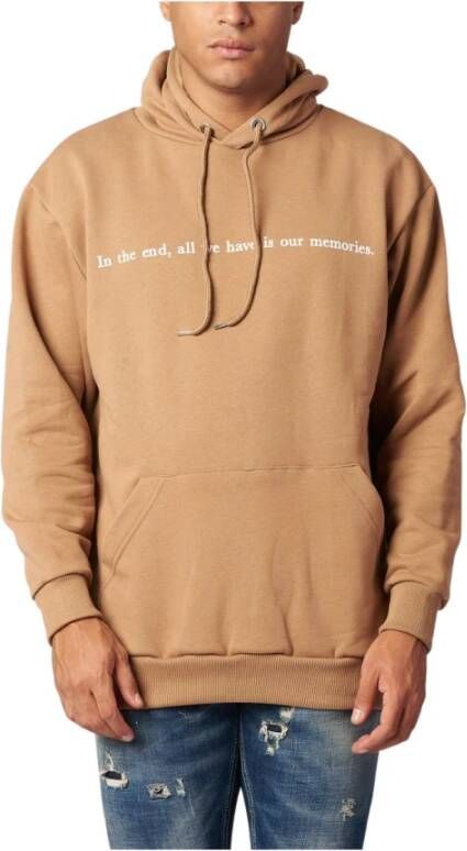 Throwback Hoodies Beige Heren
