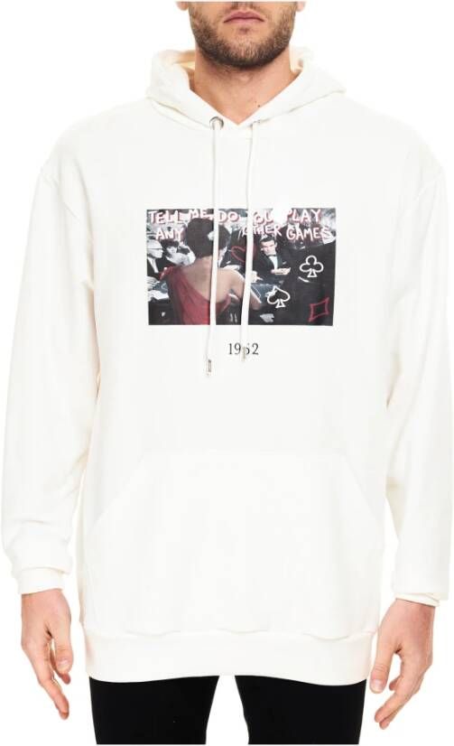 Throwback Hoodies Wit Heren