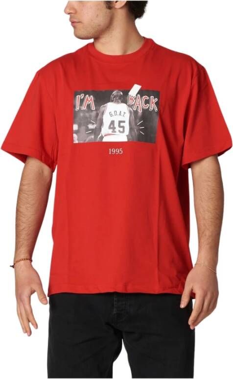 Throwback T-shirts Rood Heren