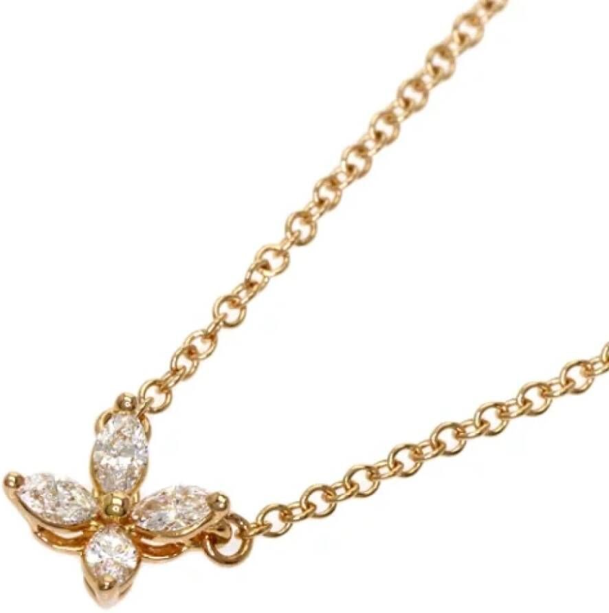 Tiffany & Co. Pre-owned Metal necklaces Geel Dames