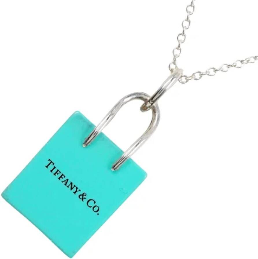 Tiffany & Co. Pre-owned Pre-owned Silver necklaces Blauw Dames