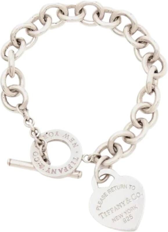 Tiffany & Co. Pre-owned Silver bracelets Grijs Dames