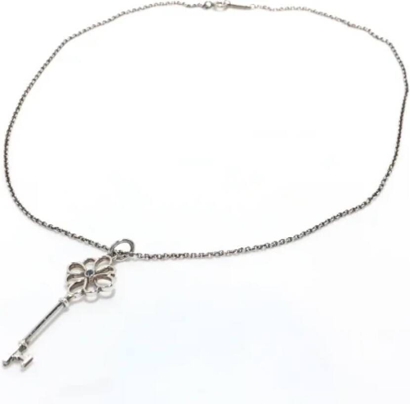 Tiffany & Co. Pre-owned Silver necklaces Grijs Dames