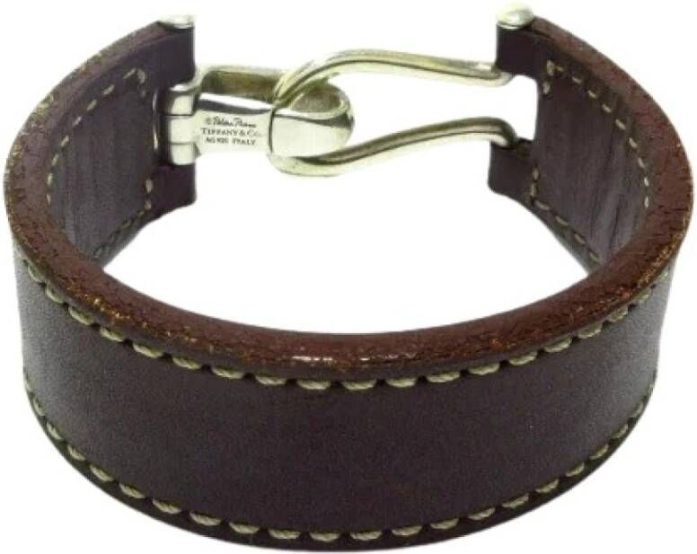 Tiffany & Co. Pre-owned Voldoende lederen armbanden Bruin Dames