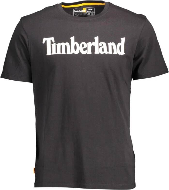 Timberland Black Cotton T-Shirt Zwart Heren