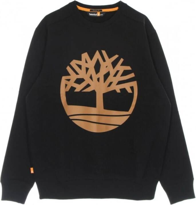 Timberland crewneck sweatshirt core logo brushback Zwart Heren