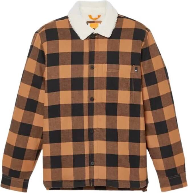 Timberland Geweven Fleece Gevoerde Shirt Orange Heren