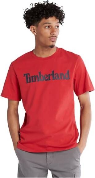 Timberland Heren Katoenen T-Shirt Red Heren