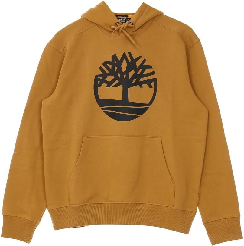 Timberland Kern Logo Hoodie Zwart Tarwe Brown Heren