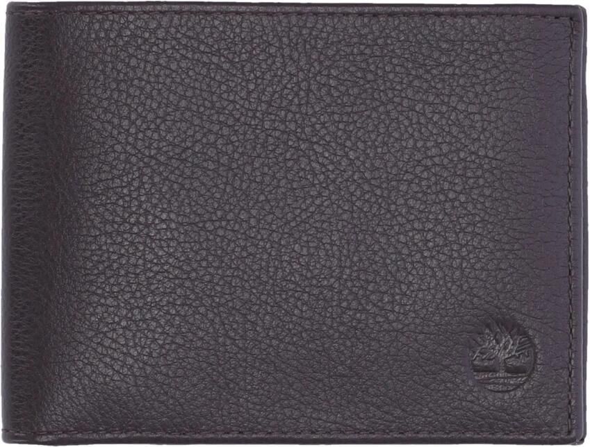 Timberland Klassieke Leren Bifold Portemonnee met Muntzak Brown Heren - Foto 4