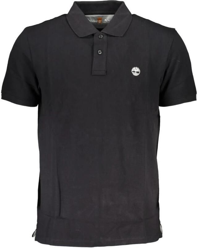Timberland Zwarte Katoenen Poloshirt met Korte Mouwen Black Heren