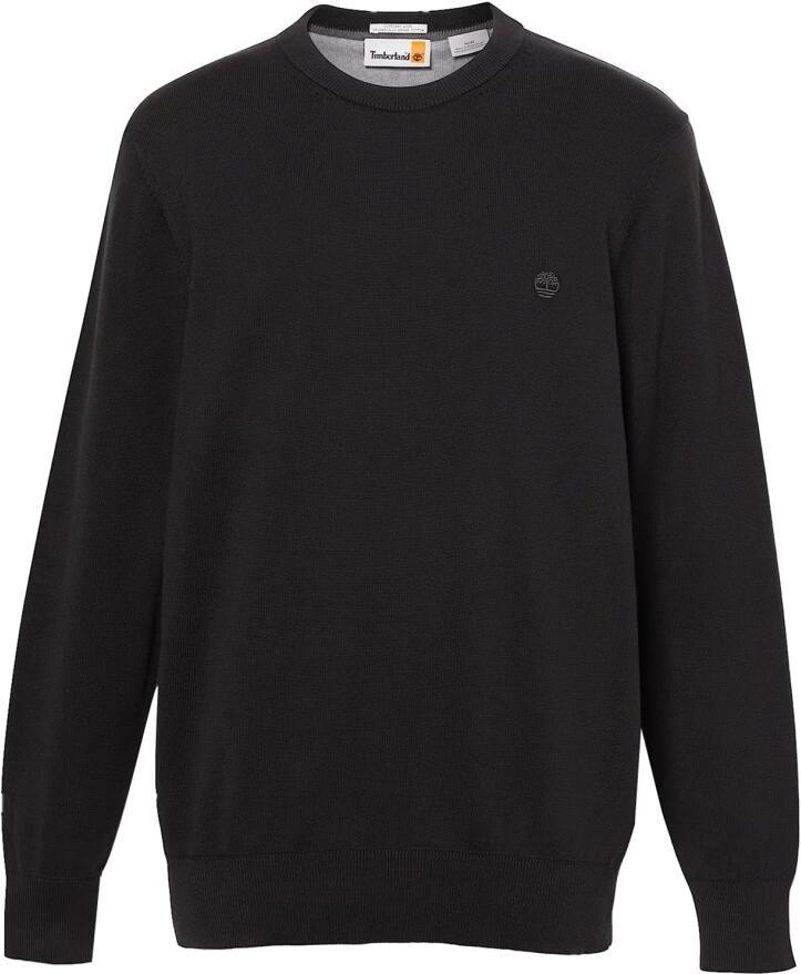 Timberland Zwarte Wollen Trui Lange Mouwen Ronde Hals Black Heren