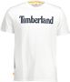 Timberland Biologisch Katoenen Print T-Shirt White Heren - Thumbnail 1