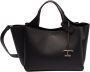 TOD'S Mini Leren Tas met Dubbel Handvat en `T` Hanger Zwart Dames - Thumbnail 1