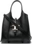 TOD'S Tijdloze Logo-Plaque Tote Tas Zwart Dames - Thumbnail 1