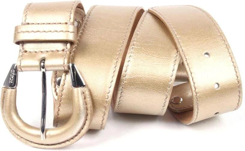 TOD'S Riem Leren Riem Gouden Gesp