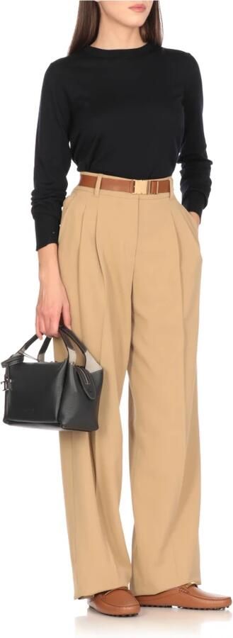TOD'S Blauwe Pebble Leren Handtas met Afneembare Banden Blue Dames - Foto 5