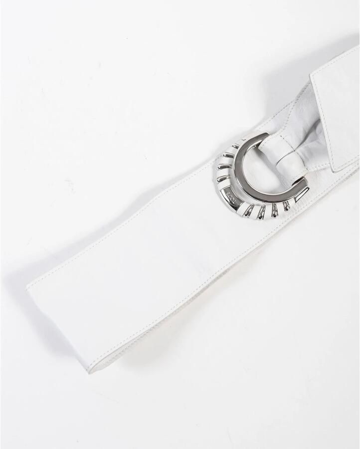 TOD'S Prachtige Witte Kalfsleren Riem White Dames