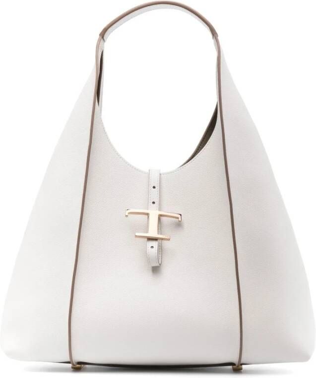 TOD'S Wit Overhemdkraag Lange Mouw Tas White Dames