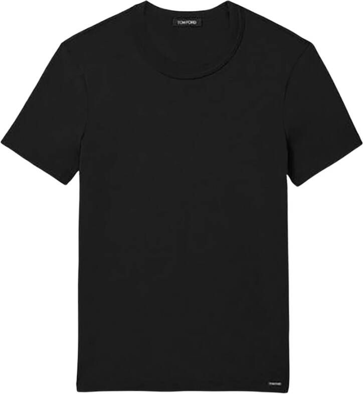 Tom Ford Basis Crew Neck T-Shirt Zwart Heren