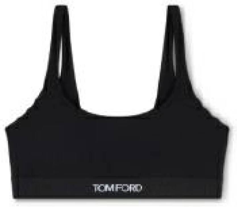 Tom Ford Signature Bralette voor Actieve Vrouwen Black Dames