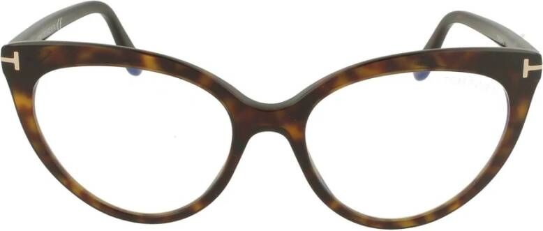 Tom Ford Bruine Rechthoekige Acetaatbril Brown Dames
