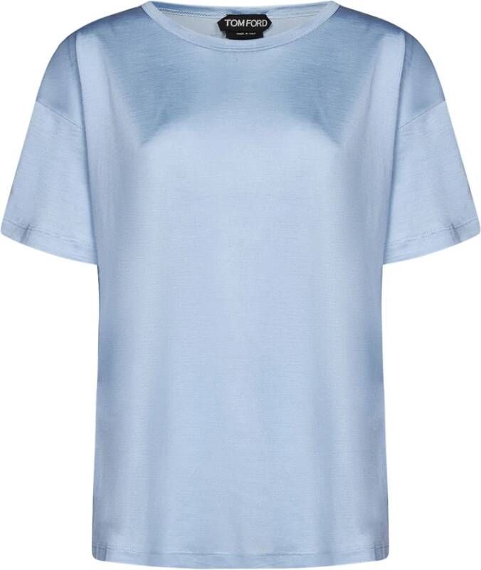 Tom Ford Clear Blue Ss23 Dames Polo T-Shirt Blauw Dames