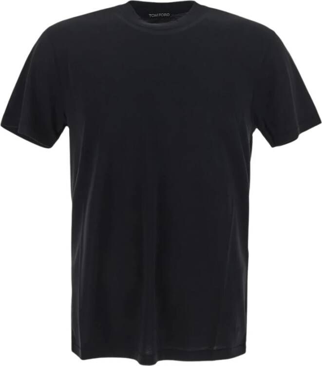 Tom Ford Comfortabele Lyocell T-shirt Zwart Heren