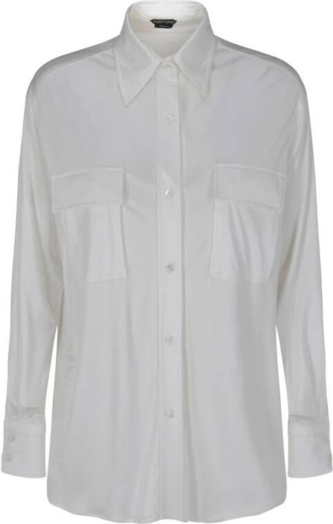 Tom Ford Dames Caj020Jex004Aw003 Overhemd van ander materiaal White Dames