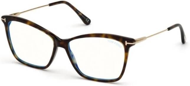 Tom Ford Donker Havana Ft5687-B 052 Zonnebril Brown Dames
