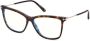 Tom Ford Donker Havana Cat Eye Bril met Clip-On Yellow Unisex - Thumbnail 3