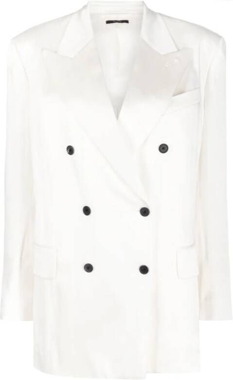 Tom Ford Dubbelrij Blazer White Dames