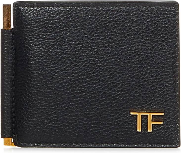 Tom Ford Elegante Bifold Portemonnee voor Mannen Zwart Heren