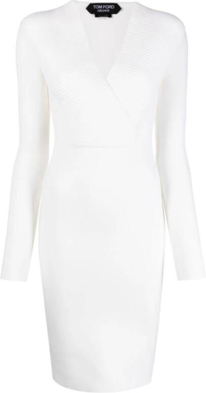 Tom Ford Elegante Witte Jurk Aw23 Wit Dames